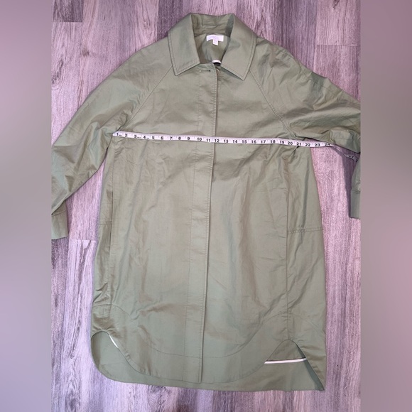 COS Light Green Women's Trench Coat Size 38 - Picture 7 of 13